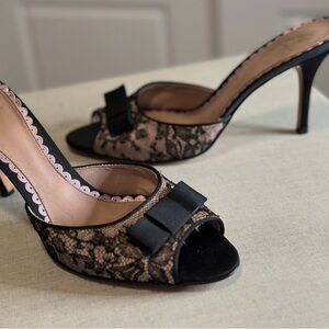 Elegant Black Lace Women's Heels